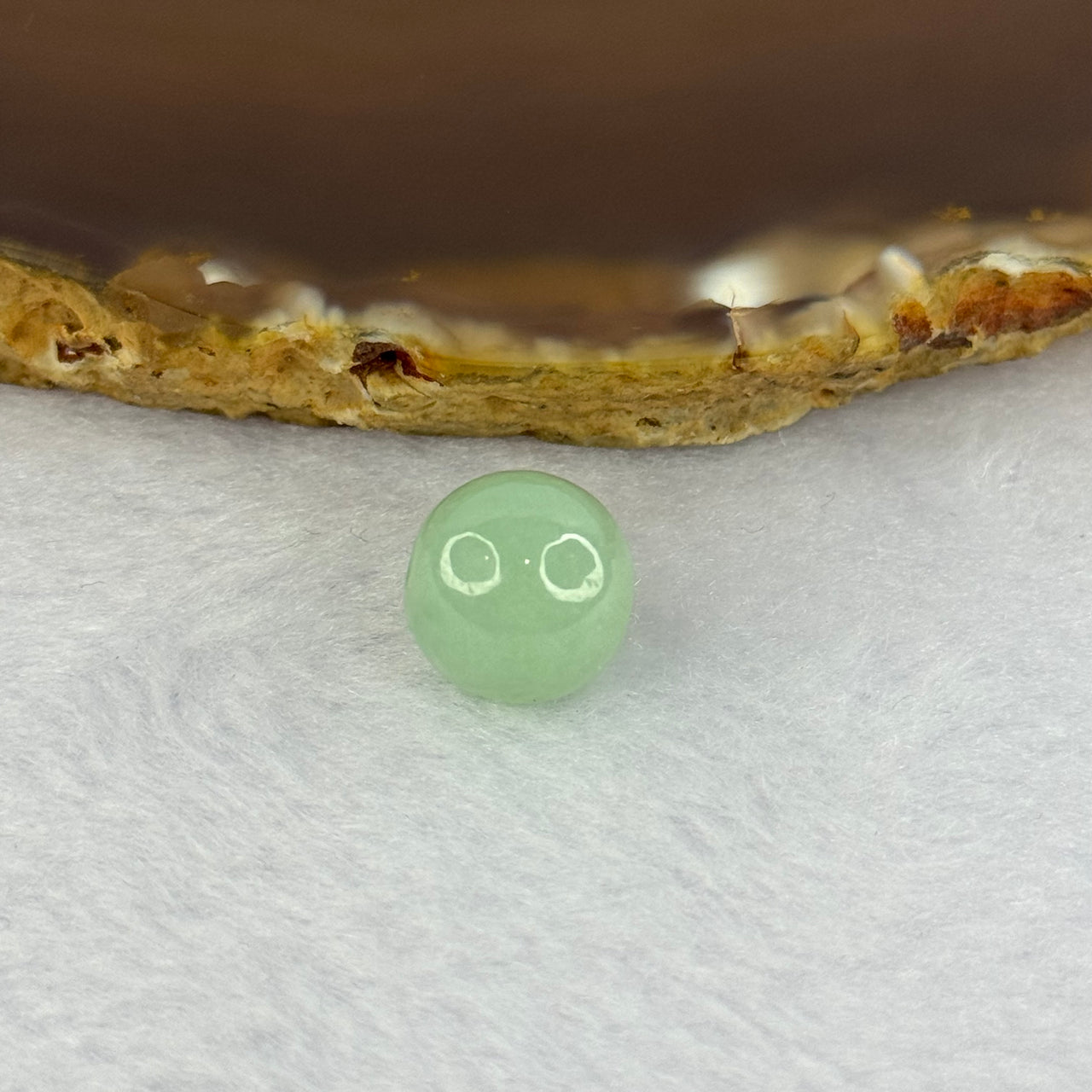 Type A Apple Green Jadeite Bead for Bracelet/Necklace/Earrings/ Ring 2.57g 11.5mm - Huangs Jadeite and Jewelry Pte Ltd