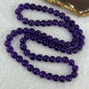 Good Grade Natural Amethyst Necklace 45.90g 53cm 7.9mm 73 Beads