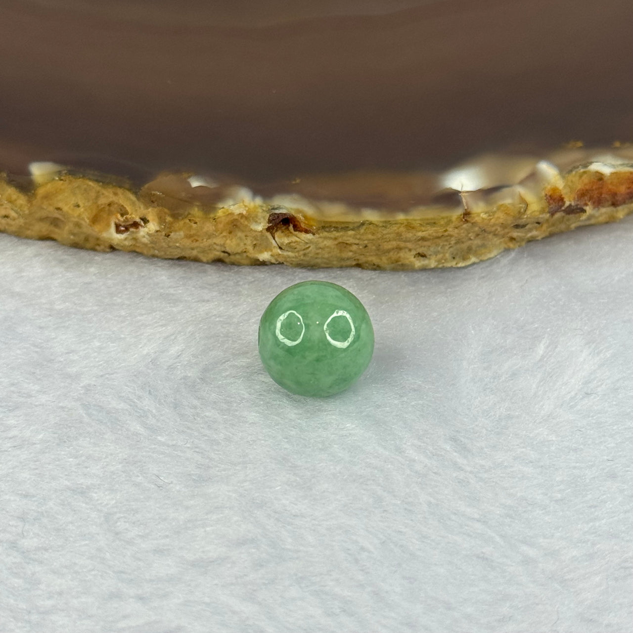 Type A Green Jadeite Bead for Bracelet/Necklace/Earrings/Ring 
2.39g 11.2mm - Huangs Jadeite and Jewelry Pte Ltd