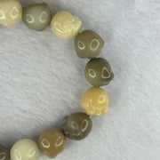 Natural Mixed Color Bodhi Beads in Paw Bracelet 20.08g 17cm 12.6mm 16 Beads - Huangs Jadeite and Jewelry Pte Ltd