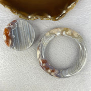 Natural Flower Agate Bangle Set 168.85g 14.2 by 14.1 mm Internal Diameter 55.5 mm - Huangs Jadeite and Jewelry Pte Ltd