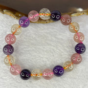 Natural Mixed Quartz Bracelet 28.46g 16.5cm 10.3mm 19 Beads - Huangs Jadeite and Jewelry Pte Ltd