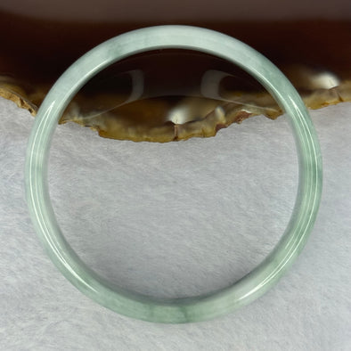 Type A Deep Green and Lavender Piao Hua Jadeite Bangle 27.61g Internal Diameter 52.4mm 12.6 by 5.5mm (Internal Line)