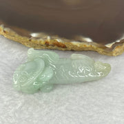 Type A Sky Blue with Yellow Jadeite Tiger 24.95g by 52.6 by 14.7 by 23.6mm - Huangs Jadeite and Jewelry Pte Ltd