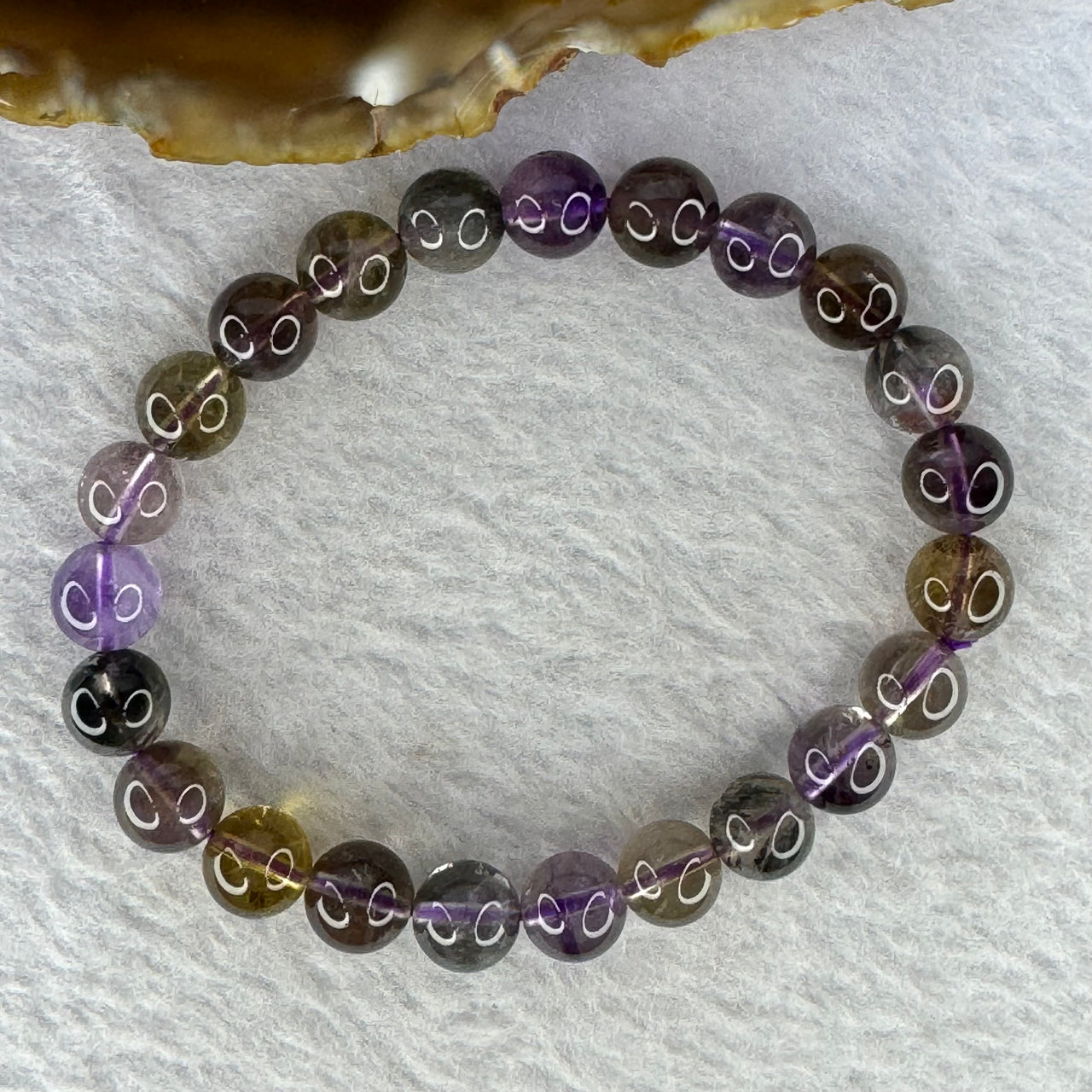 Natural Auralite Crystal Bracelet 极光手链 17.79g 8.4 mm 23 Beads - Huangs Jadeite and Jewelry Pte Ltd