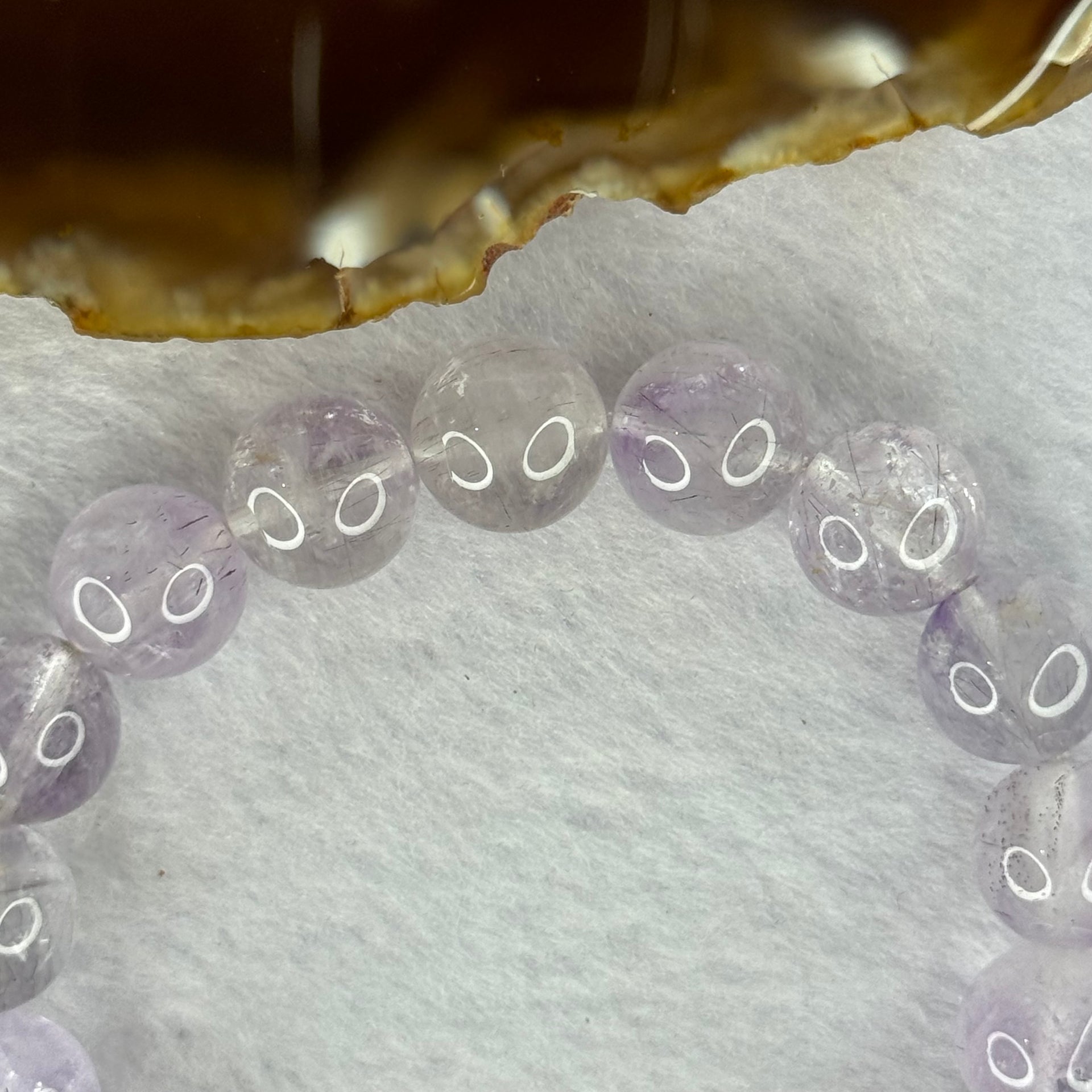 Natural Super 7 Amethyst Beads Bracelet 天然紫超七手链 43.09g 18cm 12.4mm 17 Beads - Huangs Jadeite and Jewelry Pte Ltd