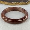 Transparent Purple with Yellow Quartzite Jade Bangle 天山玉手镯 Internal Diameter 58.2mm 50.50g 14.1 by 8.4mm