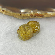 Above Average Grade Natural Golden Rutilated Quartz Pixiu Charm for Bracelet 天然金发水晶貔貅 5.57g 22.3 by 13.5 by 10.8mm - Huangs Jadeite and Jewelry Pte Ltd