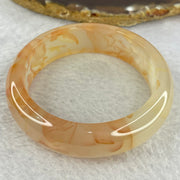 Natural Flower Agate Bangle 51.90g Internal Diameter 54.0mm 16.3 by 8.5mm - Huangs Jadeite and Jewelry Pte Ltd