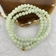 Type A Light Green Jadeite 107 beads necklace 6.6mm 49.61g - Huangs Jadeite and Jewelry Pte Ltd