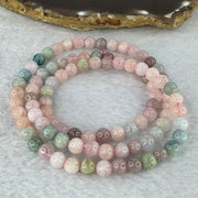 Natural Morganite Necklace 27.73g 6.2mm 95 Beads Elastic 55cm - Huangs Jadeite and Jewelry Pte Ltd