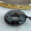 Black Obsidian Beads Necklace with Black Obsidian Phoenix Ping An Kou Donut 18.77g 39.4 by 11.8mm 4.9mm 70 Beads