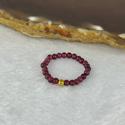 Natural Red Garnet Beads Ring 1.05g US 7.5/ HK 16.5 2.9mm 25 Beads - Huangs Jadeite and Jewelry Pte Ltd