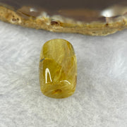 Good Grade Natural Golden Rutilated Quartz Crystal Lulu Tong Barrel 天然金顺发晶水晶露露通桶 
5.02g 17.3 by 12.8mm - Huangs Jadeite and Jewelry Pte Ltd