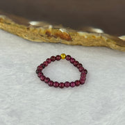 Natural Red Garnet Beads Ring 1.05g US 7.5/ HK 16.5 2.9mm 25 Beads - Huangs Jadeite and Jewelry Pte Ltd