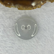 Type A Icy Light Lavender Jadeite Ping An Kou Donut Charm 6.94g 26.5 by 5.3mm - Huangs Jadeite and Jewelry Pte Ltd