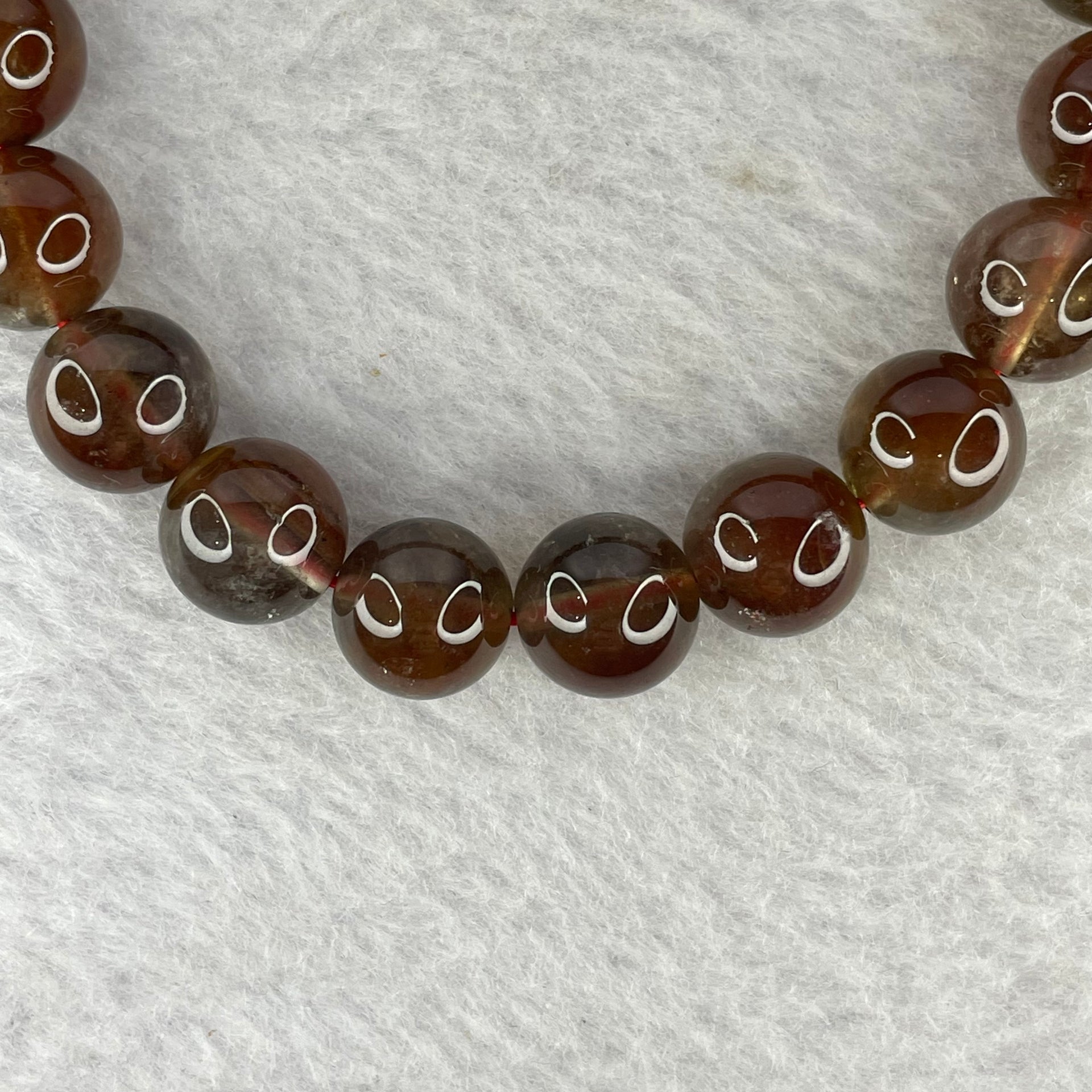 Natural Auralite Crystal Bracelet 极光手链 28.38g 10.3 mm 19 Beads - Huangs Jadeite and Jewelry Pte Ltd