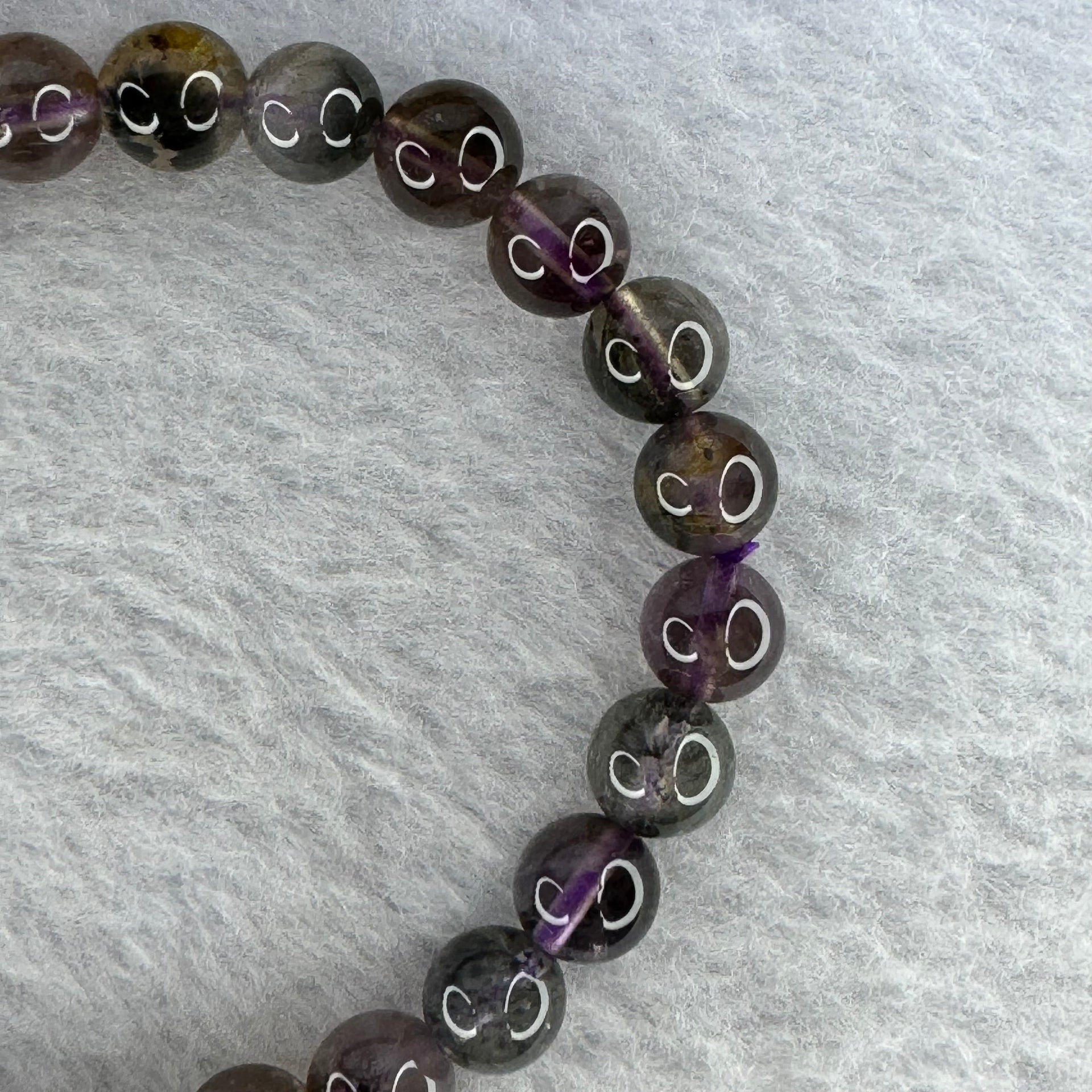 Natural Auralite Crystal Bracelet 极光手链 13.41g 7.2 mm 26 Beads - Huangs Jadeite and Jewelry Pte Ltd