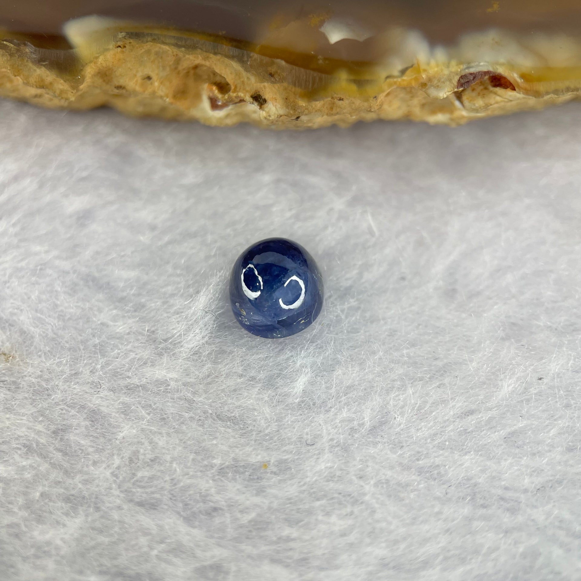 Natural Blue Sapphire Cabochon 2.20 ct 6.5 by 6.9 by 4.5mm - Huangs Jadeite and Jewelry Pte Ltd