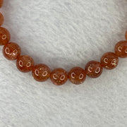 Good Grade Natural Sunstone, Heliolite and Aventurine Feldapar Beads Bracelet 天然金太阳日光石珠手链 16.90g 16cm 8.2 mm 23 Beads - Huangs Jadeite and Jewelry Pte Ltd