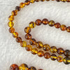 Natural Yellowish Brown Flower Amber Beads Necklace 天然金沙蜜花珀项链 9.70g 46cm 4.3 - 9.0mm 85 Beads