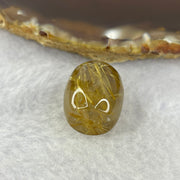 Good Grade Natural Golden Rutilated Quartz Crystal Lulu Tong Barrel 天然金顺发晶水晶露露通桶 
6.02g 15.5 by 14.8mm - Huangs Jadeite and Jewelry Pte Ltd