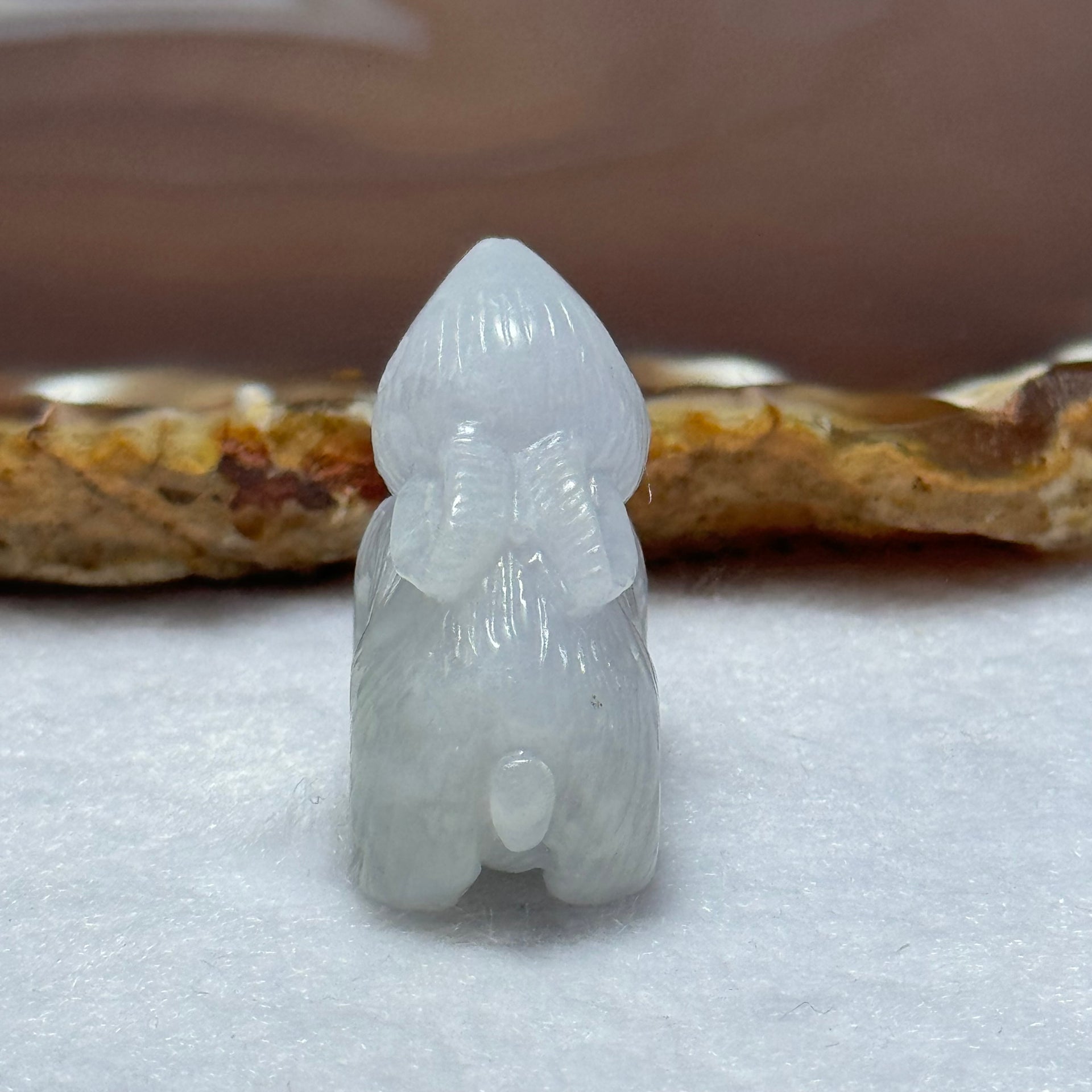 Type A Lavender Jadeite Rabbit Charm 16.50g 27.5 by 13.8 by 25.9mm - Huangs Jadeite and Jewelry Pte Ltd