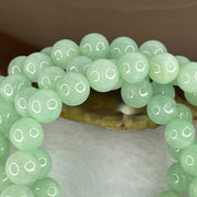 Type A Apple Green Jadeite Beads Necklace 88 Beads 7.7mm 65.33g - Huangs Jadeite and Jewelry Pte Ltd