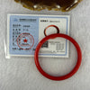 Natural Red Cinnabar Bangle with Inscription 20.10g Internal Diameter 58.0mm 10.0 by 5.9mm