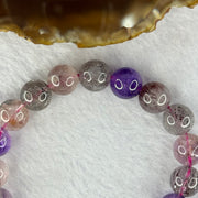 Above Average Grade Natural Super 7 Crystal Beads Bracelet 天然超级七水晶珠手链 28.20g 16.5cm 10.4mm 19 Beads - Huangs Jadeite and Jewelry Pte Ltd