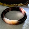 Transparent Dark Purple with Yellow Quartzite Jade Bangle 天山玉手镯 Internal Diameter 60.7mm 57.29g 13.4 by 9.1mm