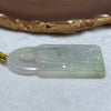 Type A Lavender Green Brown Jadeite Buddha Pendent 44.87g 68.6 by 35.6 by 8.6mm - Huangs Jadeite and Jewelry Pte Ltd