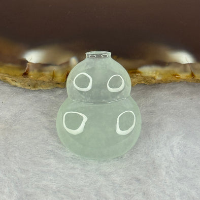 Type A Icy Faint Sky Blue Jadeite Hulu Setting stone 4.48g 23.5 by 18.4 by 5.9mm