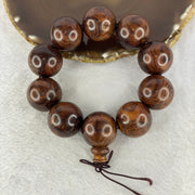 Natural Rosewood Beads Bracelet 55.01g 25.4mm 10 Beads - Huangs Jadeite and Jewelry Pte Ltd