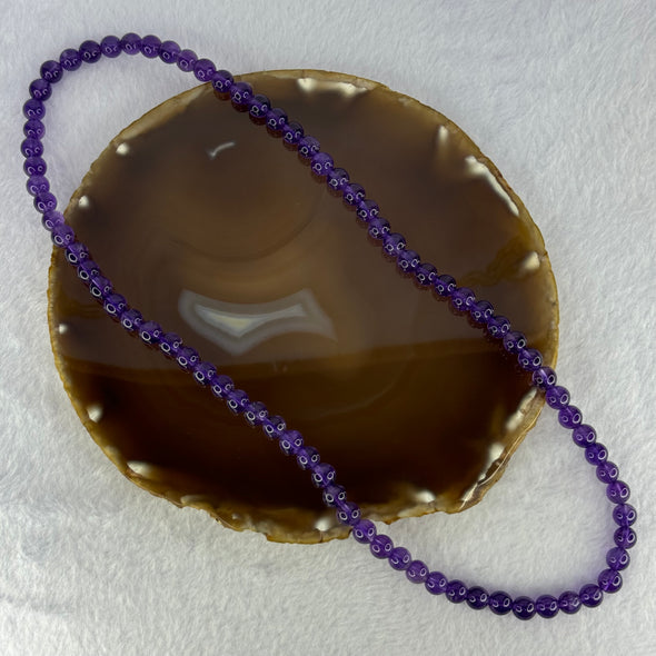 Good Grade Natural Amethyst Necklace 40.42g 54cm 7.3mm 79 Beads