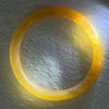 Transparent Orangey Yellow Quartzite Jade Bangle 天山玉手镯 Internal Diameter 59.4mm 29.90g 8.6 by 8.2mm