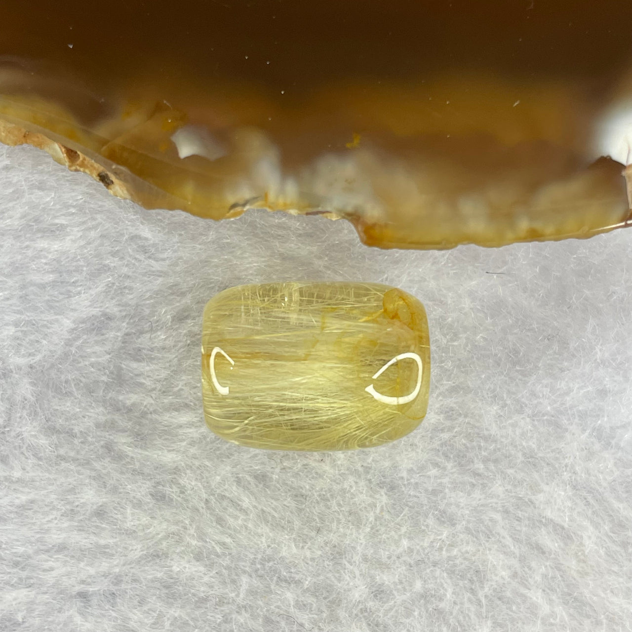 Good Grade Natural Golden Rutilated Quartz Crystal Lulu Tong Barrel 天然金顺发晶水晶露露通桶 
3.13g 14.2 by 1.11mm - Huangs Jadeite and Jewelry Pte Ltd