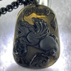 Black Obsidian Beads Necklace with Black Obsidian Flying Pixiu with Coins and Ruyi Pendant 24.99g 46.8 by 33.6 by 13.8mm