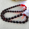 Natural Blood Red Amber Beads Bracelet 天然血珀手链 27.99g 48cm 7.3-11.5mm 43 Beads