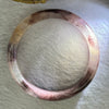 Transparent Quartzite Jade Dark Purple with Purple and Yellow Patches Bangle 天山玉手镯 Internal Diameter 54.8mm 40.68g 12.4 by 7.8mm