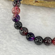 Very Very High End Natural Black Super 7 Crystal 26 Beads Bracelet 7.1mm 12.98g - Huangs Jadeite and Jewelry Pte Ltd