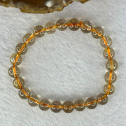 Natural Golden Rutilated Quartz Beads 天然金发水晶手链 14.72g 15cm 7.9mm 24 Beads - Huangs Jadeite and Jewelry Pte Ltd