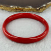 Natural Red Cinnabar Bangle with Inscription 20.10g Internal Diameter 58.0mm 10.0 by 5.9mm