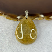 Natural Coral Agate Teardrop Shape Pendent 16.80g 38.5 by 30.3 by 10.3mm - Huangs Jadeite and Jewelry Pte Ltd