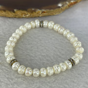 Natural White Pearl Bracelet 11.93g 7.1 mm 31 Pearls - Huangs Jadeite and Jewelry Pte Ltd