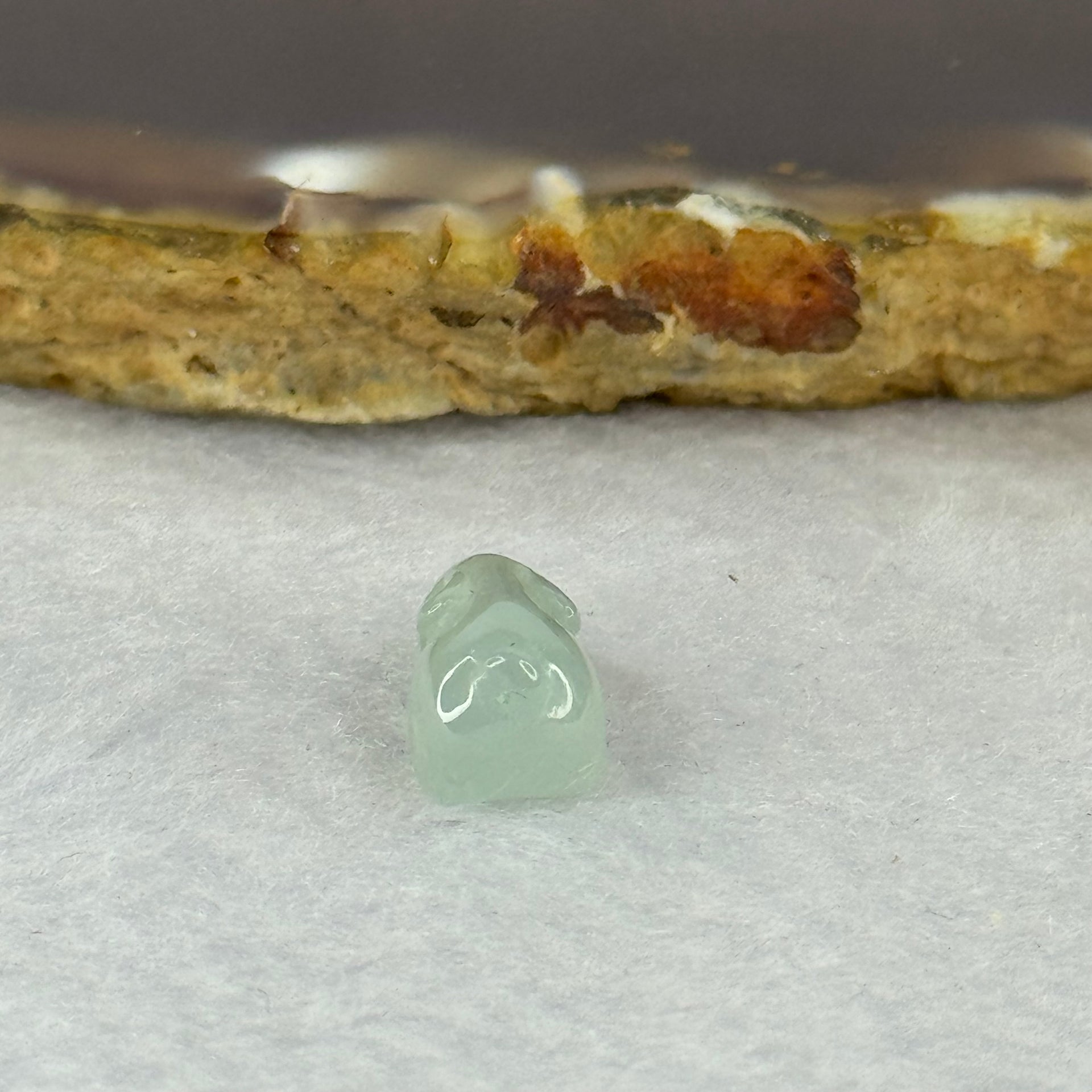 Type A Sky Blue Jadeite Rabbit Charm 1.08g 13.0 by 6.8 by 6.4mm - Huangs Jadeite and Jewelry Pte Ltd