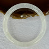 Transparent to White Quartzite Jade Bangle 天山玉手镯 60.6mm Bangle 38.60g 10.3 by 8.5mm