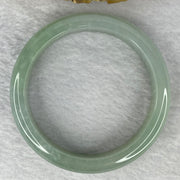 Rare Type A Semi Icy Translucent Light Blueish Green Jadeite Bangle 稀有 A 货半冰浅蓝绿色翡翠手镯 329.12 cts 65.82g Inner Diameter 60.55mm External Diameter 76.80mm 13.7 by 8.2mm (Perfect) with NGI Cert No. 16813537 - Huangs Jadeite and Jewelry Pte Ltd