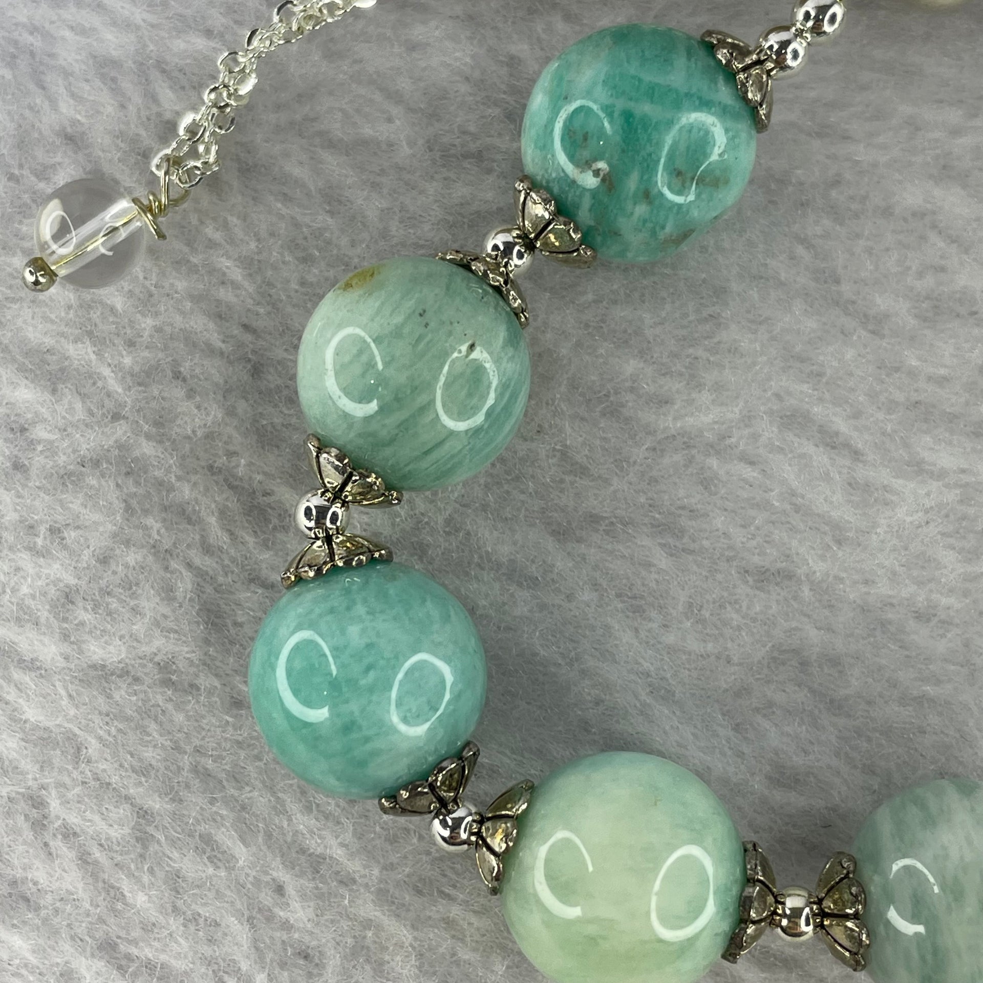 Amazonite Bracelet 24.24g 12.3 mm 9 Beads - Huangs Jadeite and Jewelry Pte Ltd