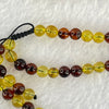 Natural Mixed Color (Red and Yellow) Amber Beads Necklaces 9.34g 5.3mm 110 + 12 Beads (Slight Rough on few Beads)